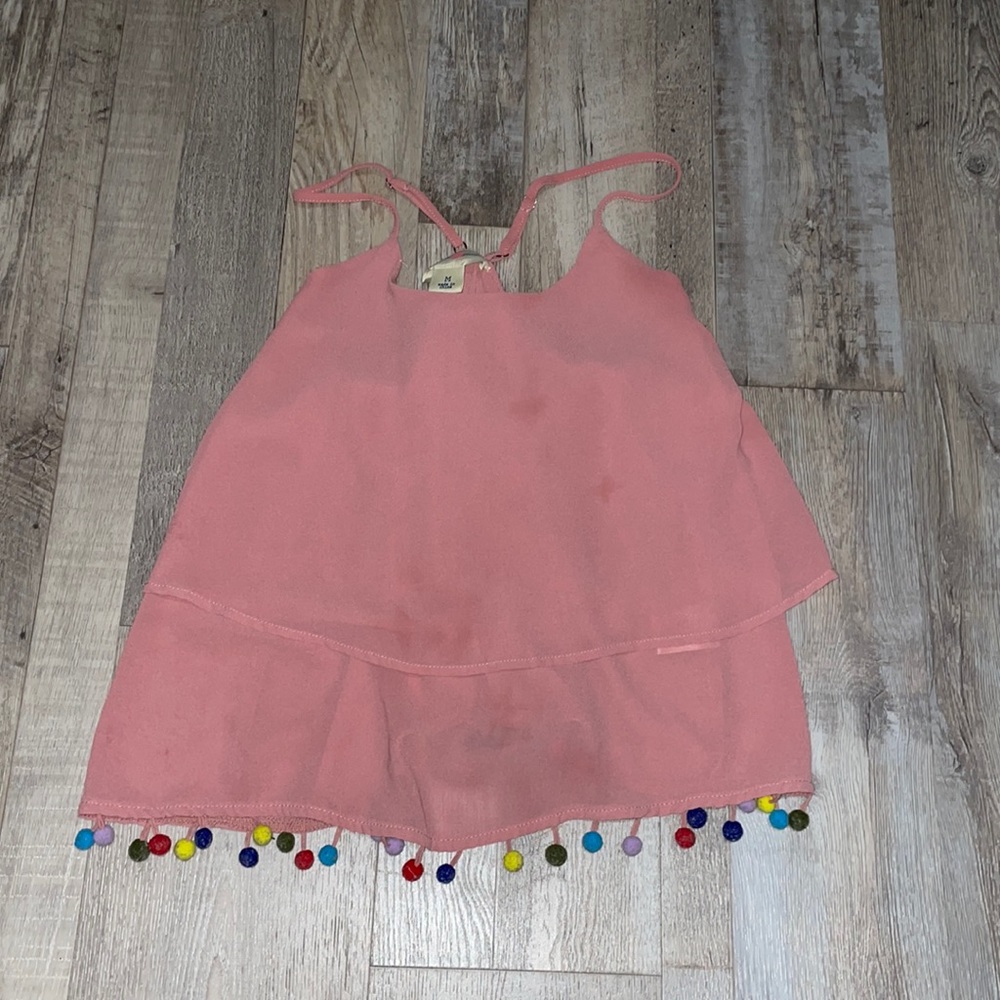 Layered Pink long Crop Top